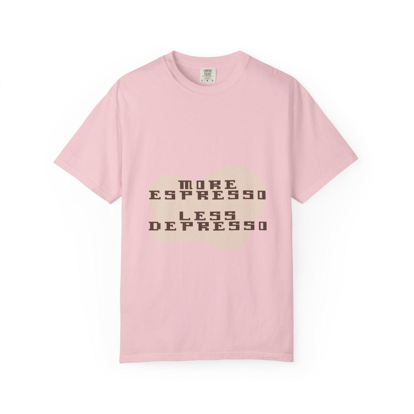 Coffee Tee — "More Espresso, Less Depresso" Graphic T-Shirt