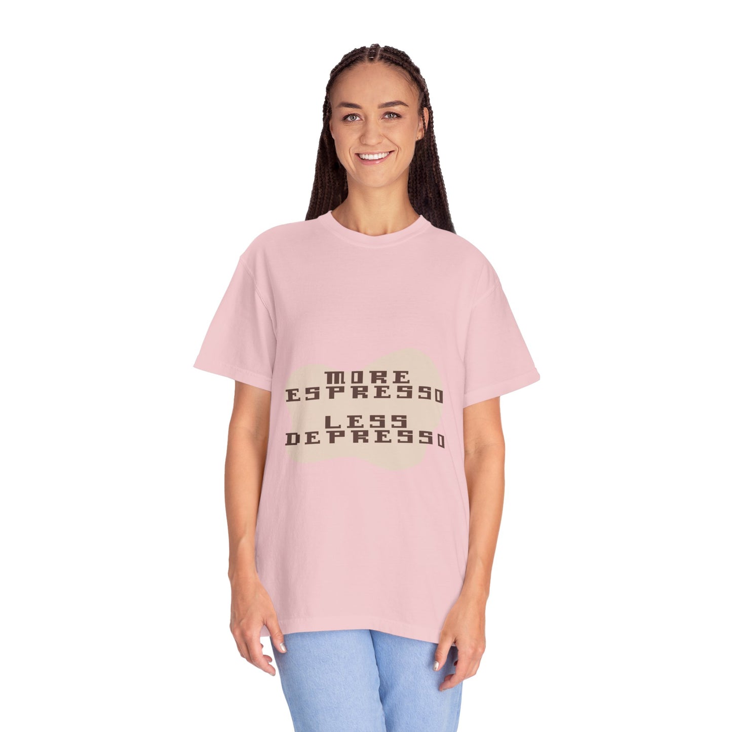 Coffee Tee — "More Espresso, Less Depresso" Graphic T-Shirt